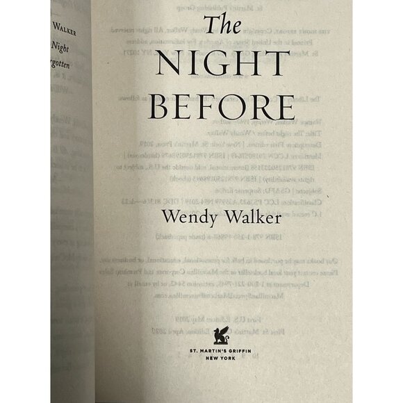 The Night Before | Wendy Walker | Thriller Mystery Suspense Paperback Book - Picture 4 of 5